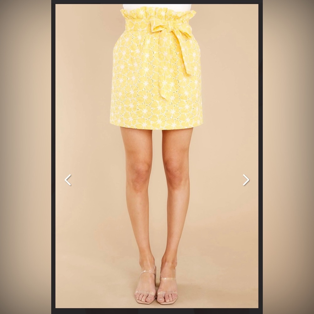 NWT Red Dress Boutique | Aura Beverly Hills Brunch Yellow Floral Skirt Size S